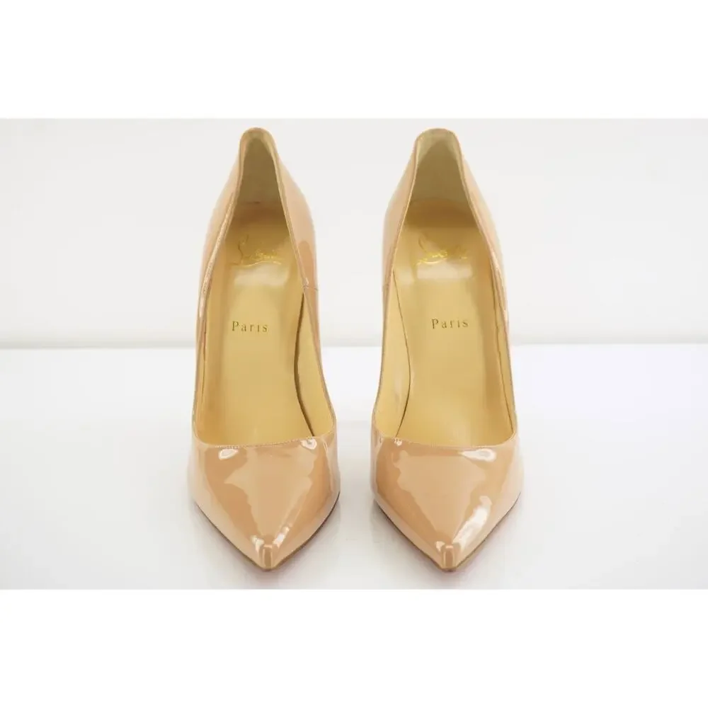 Christian Louboutin So Kate Nude Patent Pointy High Heel Pump SZ 40 10 $745 120m